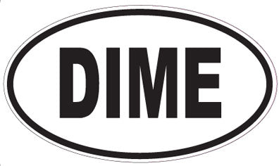 DIME - Oval Sticker