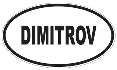 DIMITROV - Oval Sticker