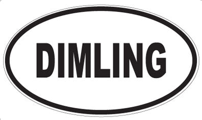 DIMLING - Oval Sticker