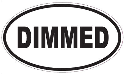 DIMMED - Oval Sticker