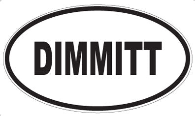 DIMMITT - Oval Sticker