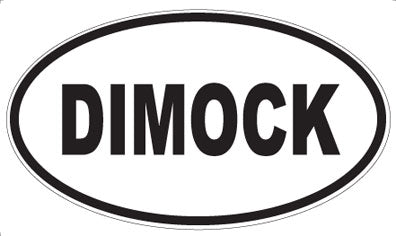 DIMOCK - Oval Sticker