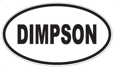 DIMPSON - Oval Sticker