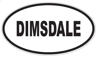 DIMSDALE - Oval Sticker