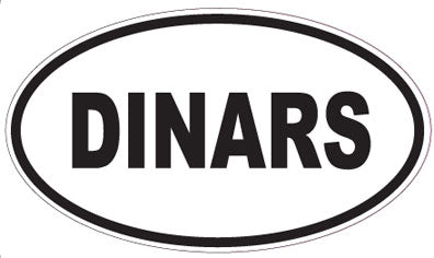 DINARS - Oval Sticker