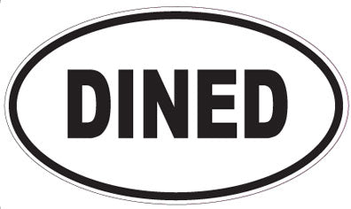 DINED - Oval Sticker