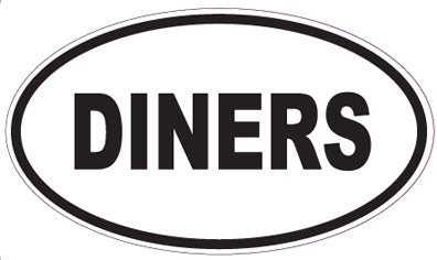 DINERS - Oval Sticker
