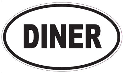 DINER - Oval Magnet