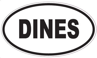 DINES - Oval Magnet