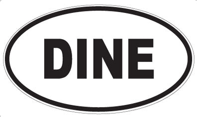 DINE - Oval Magnet