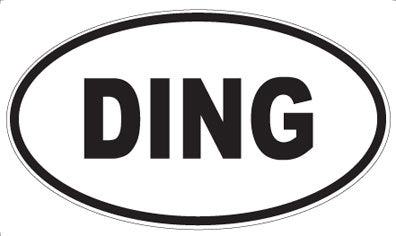 DING - Oval Sticker