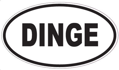 DINGE - Oval Sticker