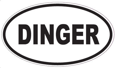 DINGER - Oval Sticker