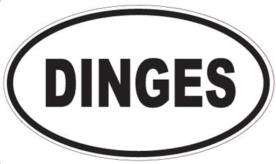 DINGES - Oval Sticker