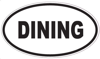 DINING - Oval Sticker