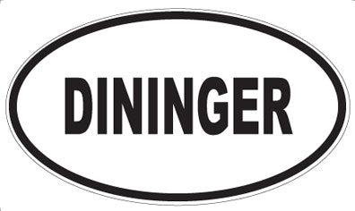 DININGER - Oval Sticker