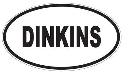 DINKINS - Oval Magnet