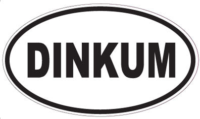 DINKUM - Oval Sticker