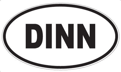 DINN - Oval Sticker