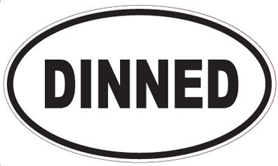 DINNED - Oval Sticker
