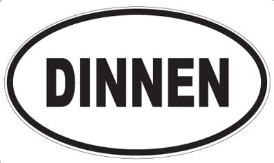 DINNEN - Oval Magnet