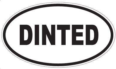 DINTED - Oval Sticker
