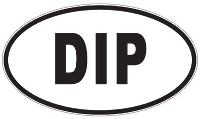 DIP - 3 Letter Initials Oval Sticker