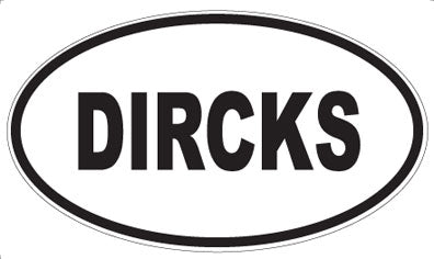 DIRCKS - Oval Sticker