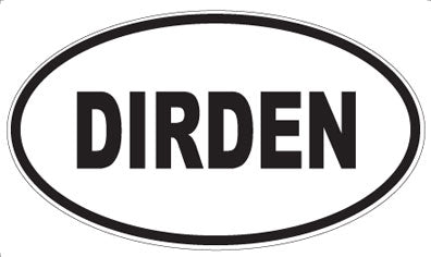DIRDEN - Oval Sticker