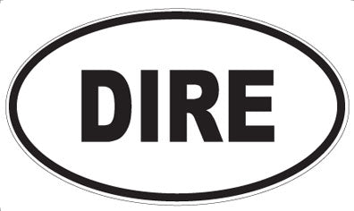 DIRE - Oval Magnet