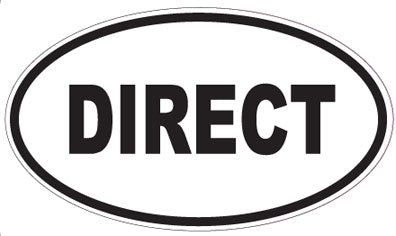 DIRECT - Oval Sticker