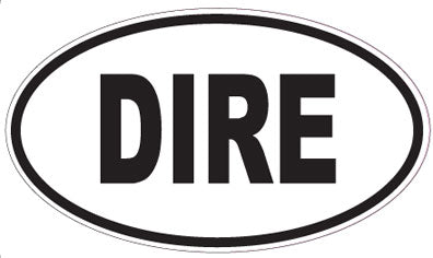 DIRE - Oval Sticker