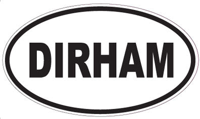 DIRHAM - Oval Sticker