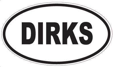 DIRKS - Oval Sticker