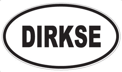 DIRKSE - Oval Sticker