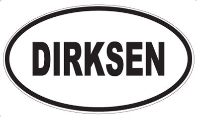 DIRKSEN - Oval Sticker