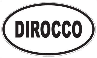 DIROCCO - Oval Sticker