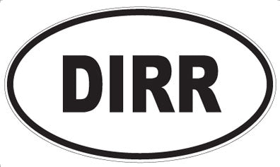 DIRR - Oval Sticker