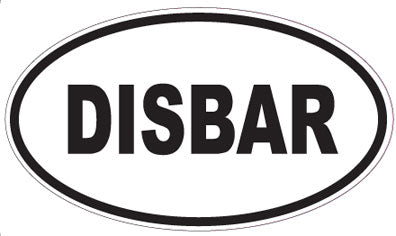 DISBAR - Oval Sticker