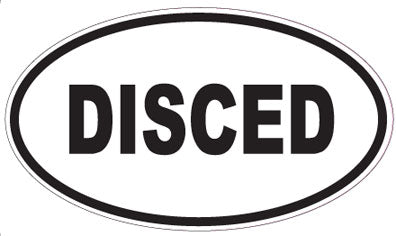 DISCED - Oval Sticker