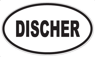 DISCHER - Oval Sticker