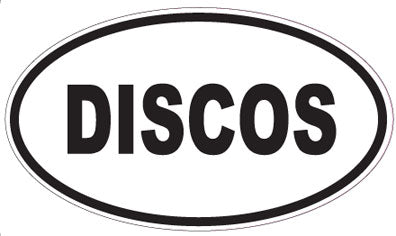 DISCOS - Oval Sticker