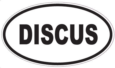 DISCUS - Oval Sticker