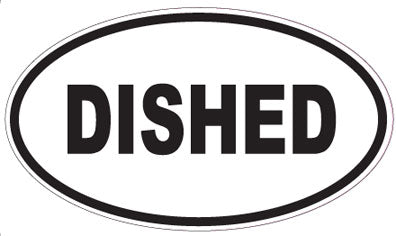 DISHED - Oval Sticker