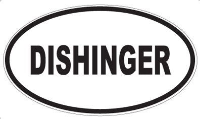 DISHINGER - Oval Sticker