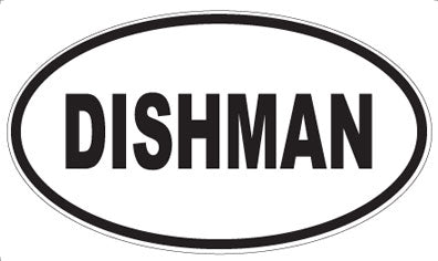 DISHMAN - Oval Sticker