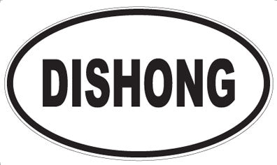 DISHONG - Oval Sticker