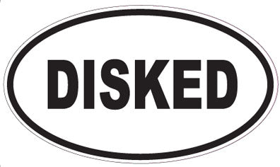 DISKED - Oval Sticker