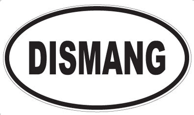 DISMANG - Oval Sticker