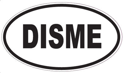 DISME - Oval Sticker